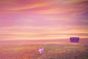 fantasy landscape in the summer meadow