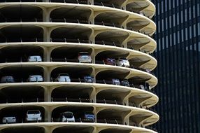 multi-level spiral parking in Chicago