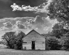 black and white monochrome farm landscape