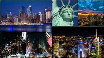 collage with images of new york