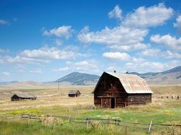 Houses on a farm