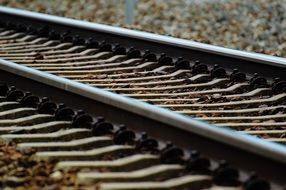 railway tracks close-up