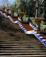 long stairs in barcelona