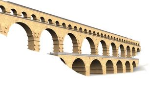 bridge in the form of arches on a white background