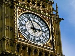 Beautiful and colorful Big Ben clock in London in England