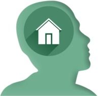 clipart of home internet icon in head