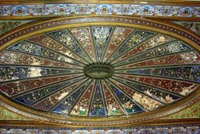 mosaic on the ceiling in a palace in Tunisia