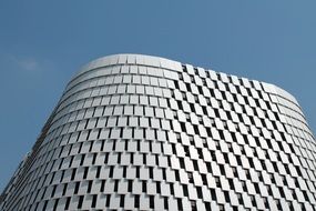 modern building on a blue sky background