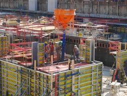 builders at the construction site