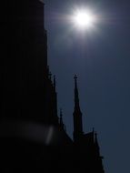 solar eclipse over Ulm cathedral