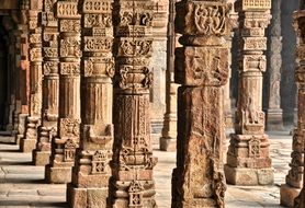 Columns in a temple