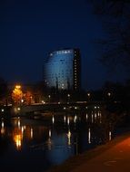 The Maritime Hotel at night