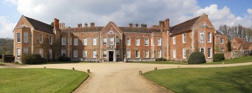 Panorama of the tudor house in England