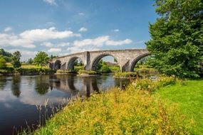 Bridge made of stone on the river