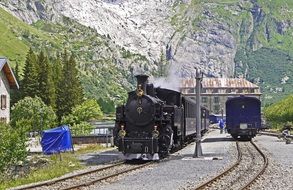 steam railway with steam locomotives