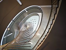 narrow staircase photo of a modern building