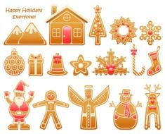 festive figures of ginger cookies