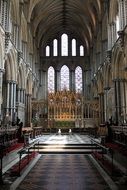 interior of the medieval cathedral