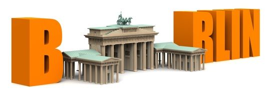 3d rendering of Brandenburg Gate in Berlin