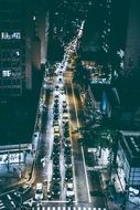 movement of cars on the road during rush hour