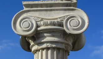 greek classical column close-up