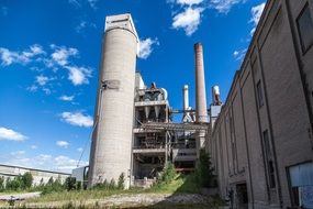 old abandoned factory outdoors