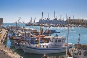 ships in port in greece