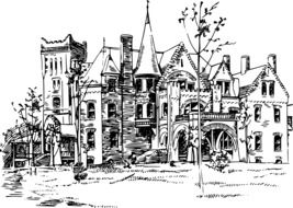 historic building, Philadelphia, illustration