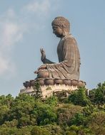 Giant bronze statue of Buddha Shakyamuni, china, hong kong