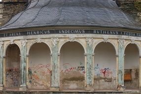 old abandoned building with arches, germany, Greiz