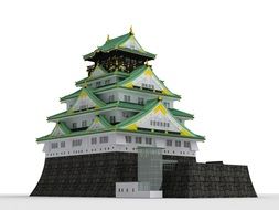 graphic image of a japanese temple