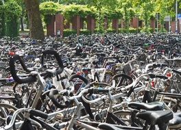 large bike parking at the station, germany, Munster