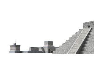 side of the pyramid on a white background