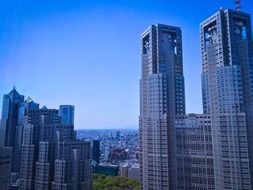 skyscrapers in downtown, japan, tokyo