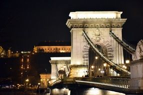 Chain Bridge in Budapest in Hungary