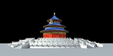 clipart of Heaven Temple in China