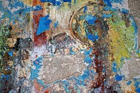 old colorful church painting