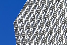 facade with a pattern of squares