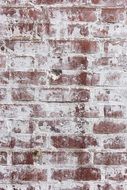 brick wall in white paint close up