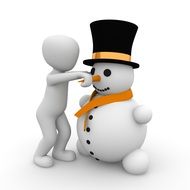 Making snow man clipart