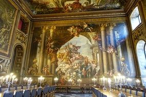 beautiful painted hall in maritime museum