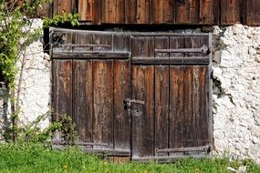 old swing door