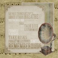 musical notes like vintage