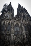 facade of black gothic beautiful church