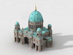 Berlin cathedral 3d tourist attraction