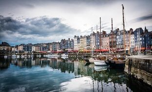 Coast town of Honfleur in Normandy