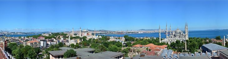 panoramic view of Hagia Sophia