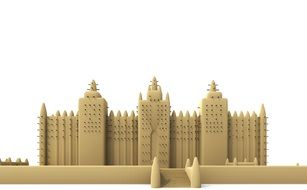 photo of a sandy mosque