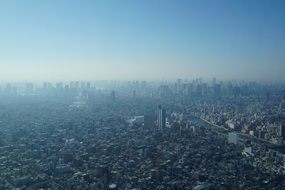 panorama of huge Tokyo in Japan