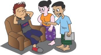 angry parents and Lazy Son